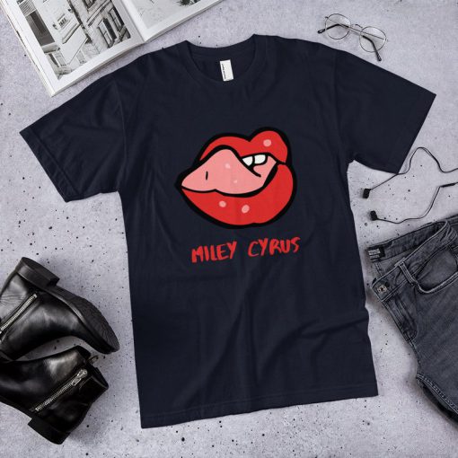 Miley Cyrus T-Shirt, Men's, Women's, Ladie's, Miley Mouth Tongue, famous toungue, Unisex