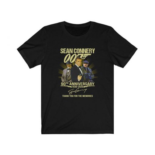 Sean Connery 007 90th Anniversary 1930 - 2020 James Bond Series Unisex T-shirt