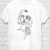 Smoking Girl t-shirt,Abstract t-shirt