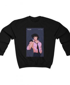 Spike Spiegal Aesthetic Vaporwave Unisex Heavy Blend Crewneck Sweatshirt, Cowboy Bebop, Anime, Japanese