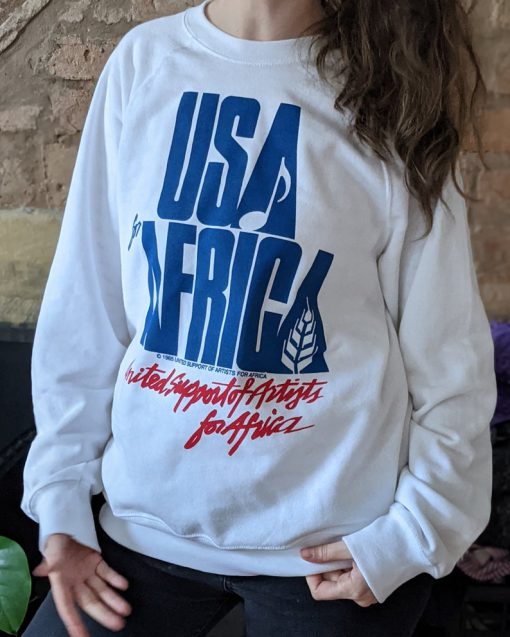 USA For Africa Jumper! Remake of iconic 80s sweater, warn by Kenny Rogers, Diana Ross and many more. we are the world