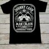 johnny cash man in black t-shirt