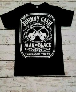 johnny cash man in black t-shirt