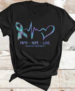 Alzheimer Awareness Faith Hope Love Men T-Shirt