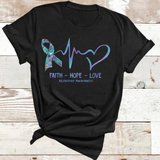 Alzheimer Awareness Faith Hope Love Men T-Shirt