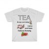 Celebrating Tea calms, heals perfect for anyone that loves tea! This cotton tee is a must for any tea lover!