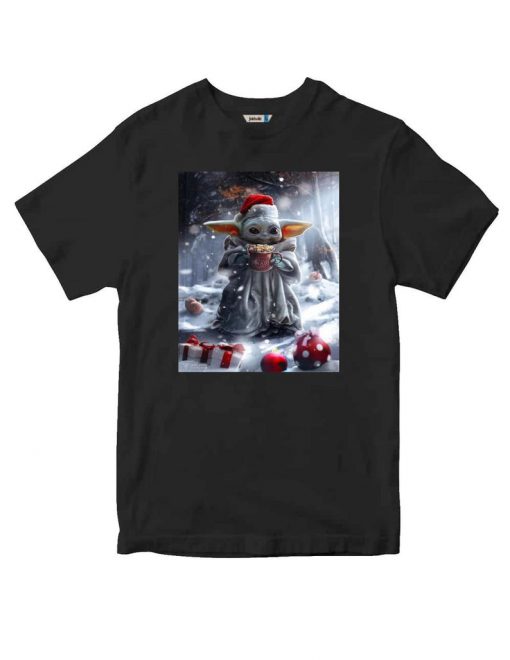 Christmas Cozy Baby Yoda Tshirt