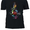 Colorful Classic Guitar Design T-shirt