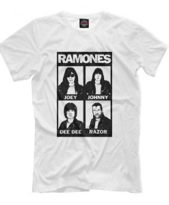 Ramones Joey Johnny Dee Dee Razor T-shirt, Men's Women's All Sizes