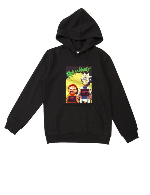 Rick and Morty Mugshot Clothing Design Hoodie