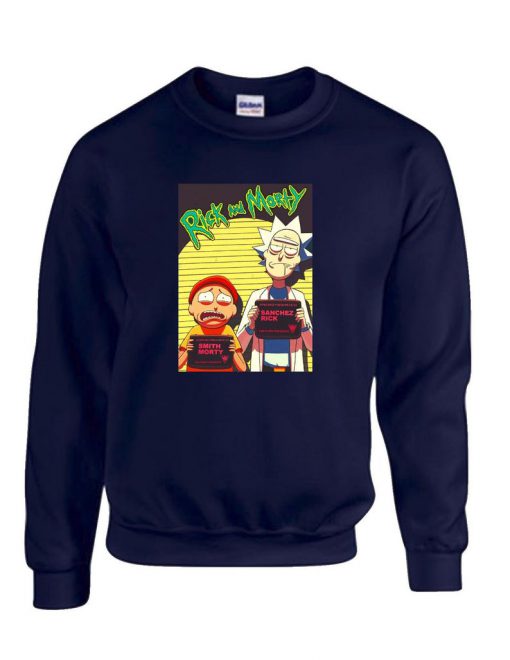 Rick and Morty Mugshot Clothing Design Sweatshirt