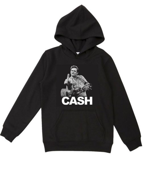 Johhny Cash Classic Finger Image Hoodie