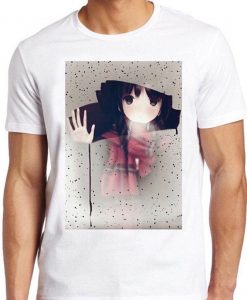 Anime Girl Manga T Shirt Raining Windows Gift Cool Gift Tee