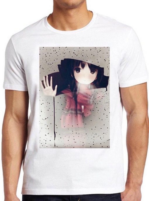 Anime Girl Manga T Shirt Raining Windows Gift Cool Gift Tee