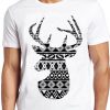 Aztec Deer T Shirt Vintage Stag Design Cool Gift Tee