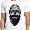 Beard Skull Bone T Shirt Sailor Pirate