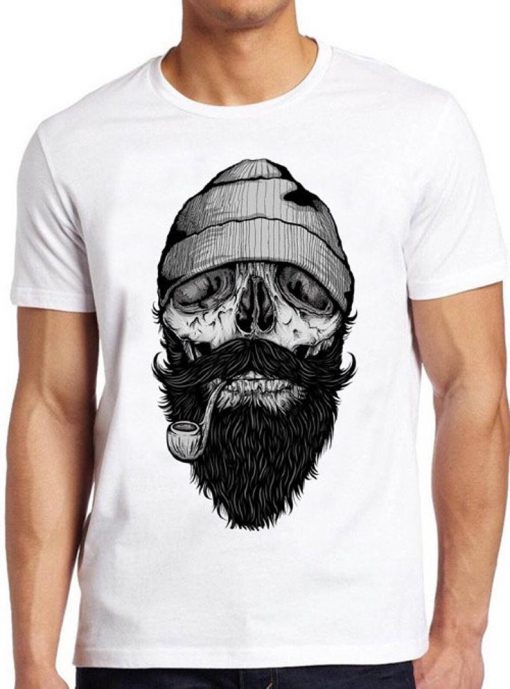 Beard Skull Bone T Shirt Sailor Pirate