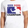 Beer Pong Champion T Shirt Funny Retro Pub Vintage Gift Tee