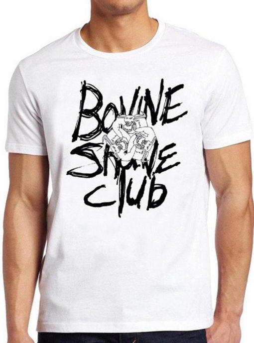 Bovine Shave Club T Shirt Funny Slogan Bulls Shaving Saying Cool Gift Tee