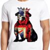 Buldog British T Shirt Dog Union Jack Flag England Crown