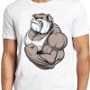 Bulldog T Shirt Gym Training Bodybuilding British Colour