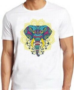 Elephant T Shirt Mandala Colour Present