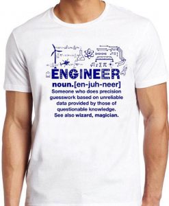 Engineer T Shirt Funny Noun Slogan Joke Cool Saying Sarcastic Wizard