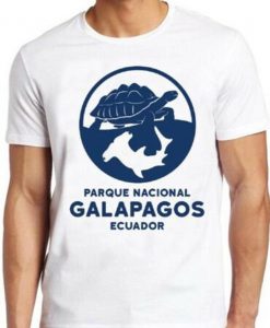 Galapagos Island T Shirt National Park Turtle Shark Vintage