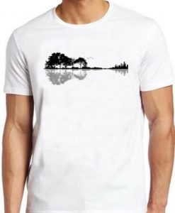 Guitar Tree T Shirt Nature Forest Climate Change Music Vintage