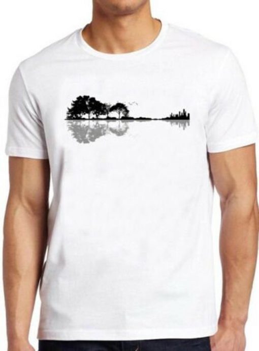 Guitar Tree T Shirt Nature Forest Climate Change Music Vintage