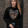 Horror Movie Crazy Horror Lady, Friday The 13th, Nightmare On Elm St, Michael Myers, Freddy Krueger, Halloween Sweatshirt