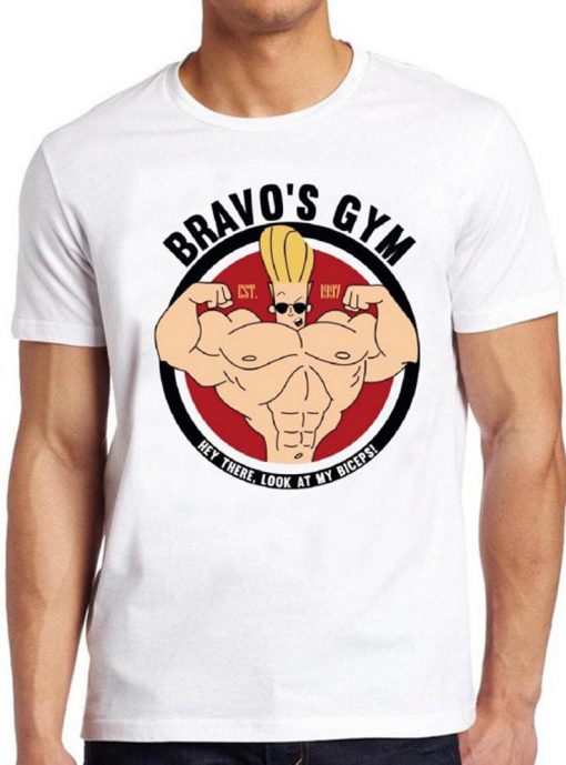 Johnny Bravo's Gym T Shirt Weightlifting Bodybuilding