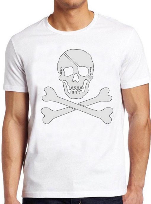 Jolly Roger T Shirt Pirate Flag Skull Sailing Crossbones Treasure Gift Tee 101