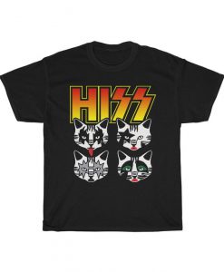 Kiss Rock N Roll Band Cats Hiss, Paul Stanley shirt, Peter Criss shirt, Gene Simmons shirt, Ace Frehley shirt, Kiss Detroit Rock City Shirt