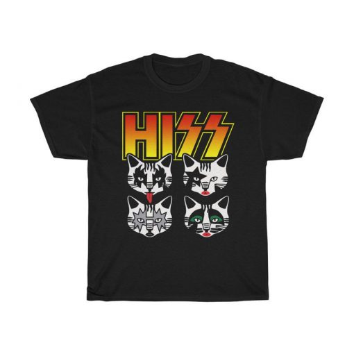 Kiss Rock N Roll Band Cats Hiss, Paul Stanley shirt, Peter Criss shirt, Gene Simmons shirt, Ace Frehley shirt, Kiss Detroit Rock City Shirt