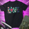 Love Floral Patten Turtle Lovers T-shirt