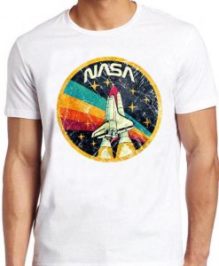 NASA T Shirt Cool Gift Distressed Logo Space Agency Vintage Tee