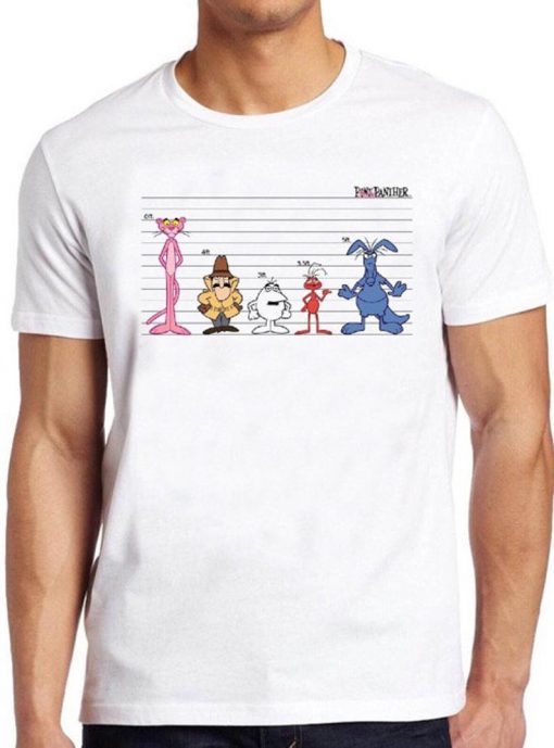 Pink Panther T Shirt Height Comparison Chart Funny