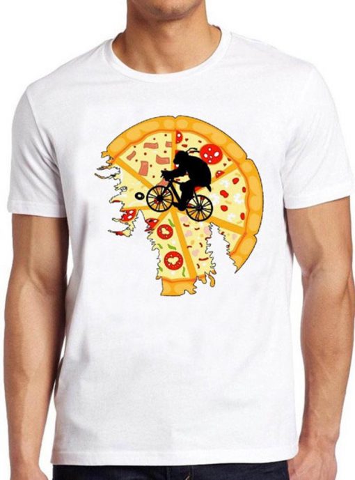 Pizza Moon T Shirt Graphic Retro