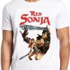 Red Sonja T Shirt Schwarzenegger 80s Movie Film Conan Vintage Gift Tee