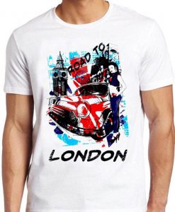 Road To London British T Shirt Retro Funny