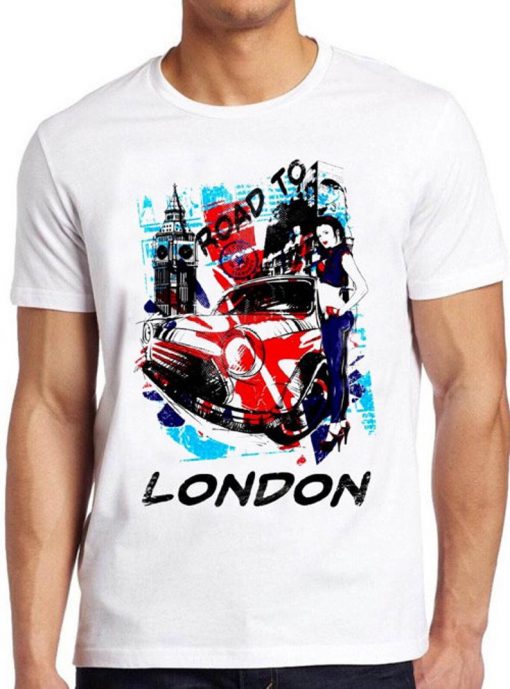 Road To London British T Shirt Retro Funny