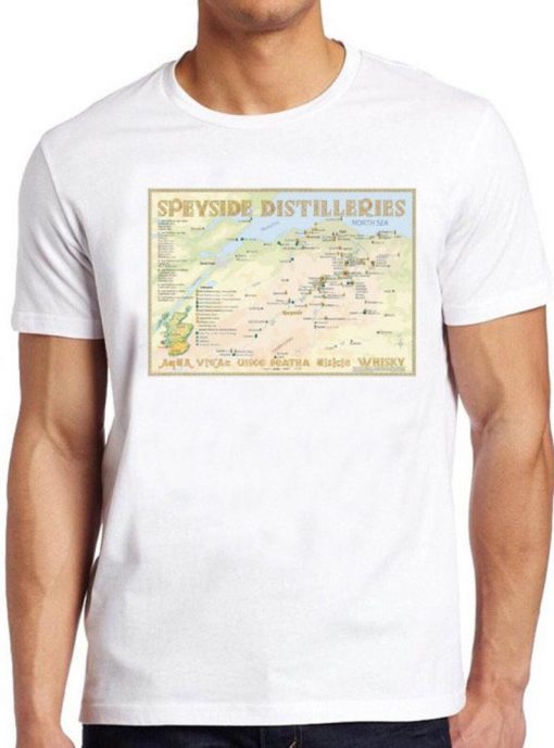 Scotch T Shirt Whisky Liquor Scotland Speyside Region Distilleries