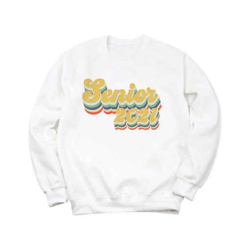 Senior 2021 Retro Graduation Sweatshirt