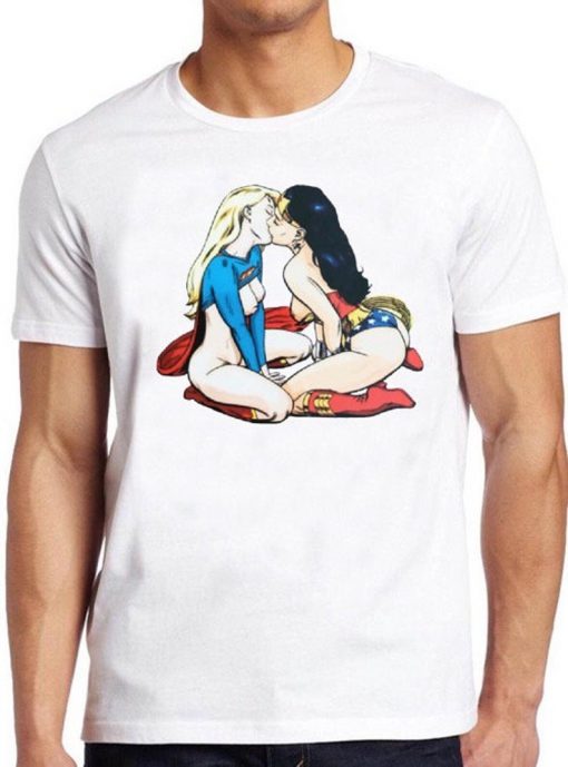 Sexy Superhero T Shirt Kissing Lesbian Pride Lgbt