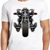 Skull Biker T Shirt Pirate Harley Motorbike Ride Bike Vintage