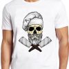 Skull Chef T Shirt Funny Butcher Cooking Saying Grill Gift Vintage