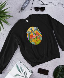 Space Cowboy Alien Rainbow Unisex Sweatshirt