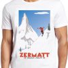 Swiss Alps Ski T Shirt Zermatt Valais Switzerland Poster Vintage Cool Tee