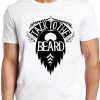 Talk To The Beard T Shirt Pirate Punk Saying Vintage Slogan